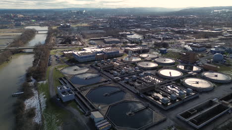 syracuse new york waste water treatment plant aerial