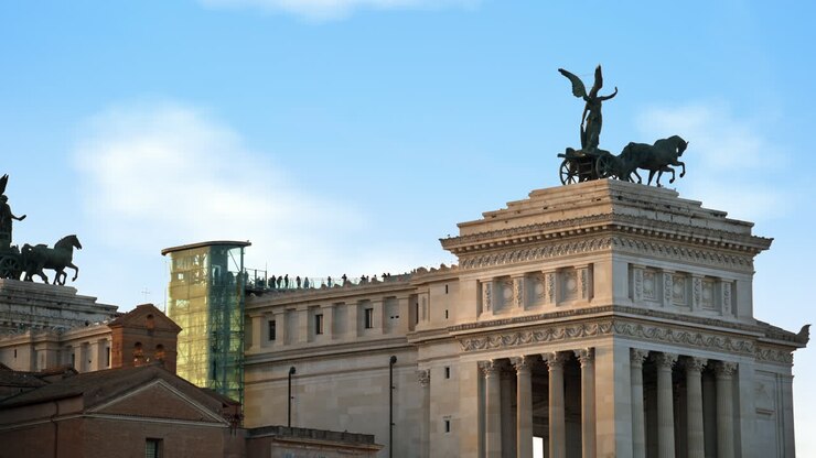 Vista dall'alto del Monumento a Vittorio Emanuele II, Roma, Italia