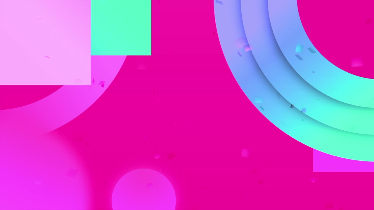 fondo geométrico abstracto con colores rosa, verde y azul