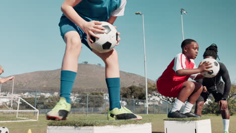 soccer training with kids