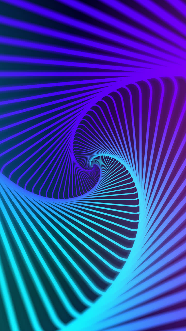 Abstract Neon Spiral Art