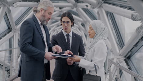 Business Meeting on a Modern Bridge