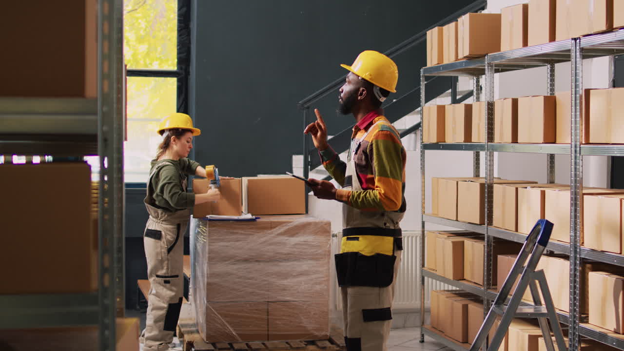 trabajadores de almacén que gestionan el inventario