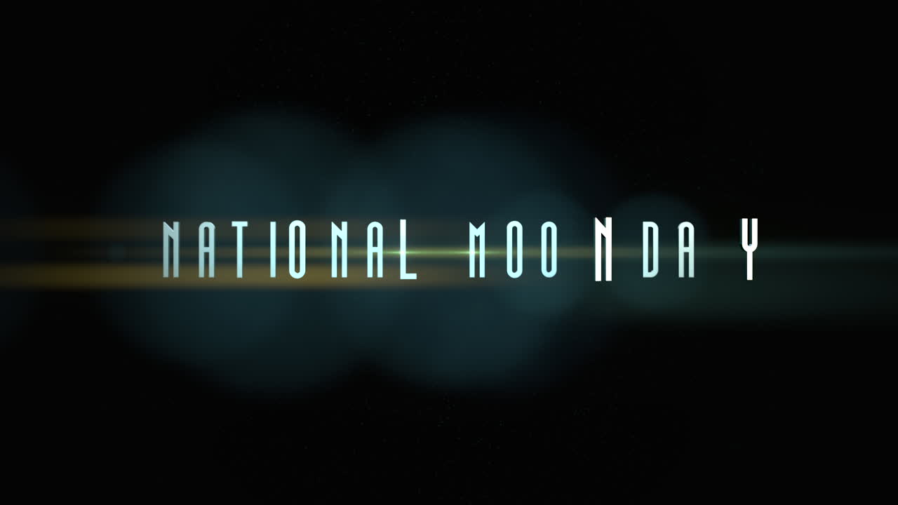 은하계의 별들의 패션 플래시와 함께 국가 달의 날