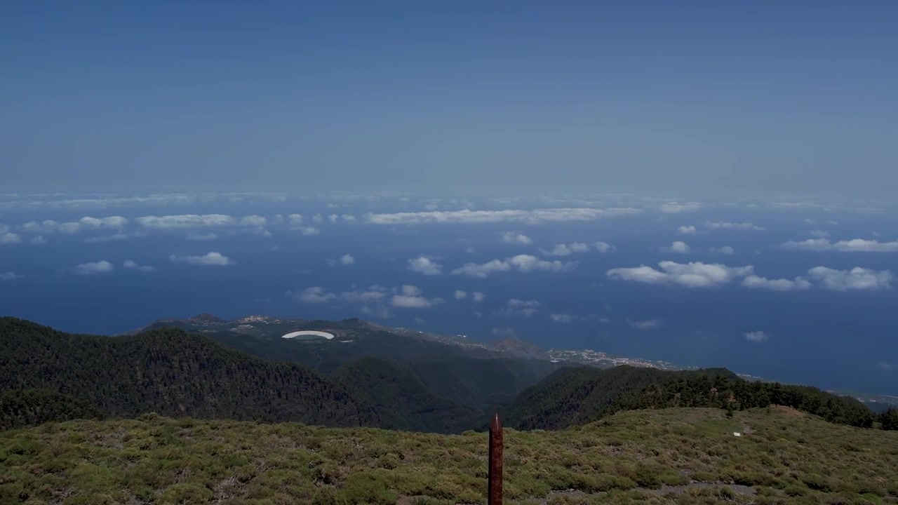 Aerial drone view of the landscape of La Palma, Canary Islands, Spain