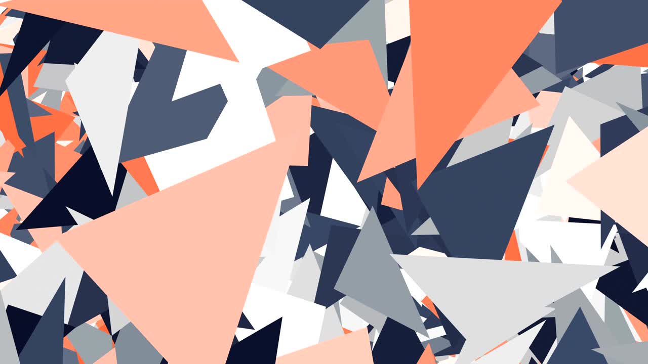 el fondo de coloridos triángulos voladores