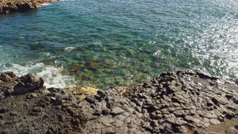 feeling of freedom waves of atlantic ocean at puerto de santiago tenerife