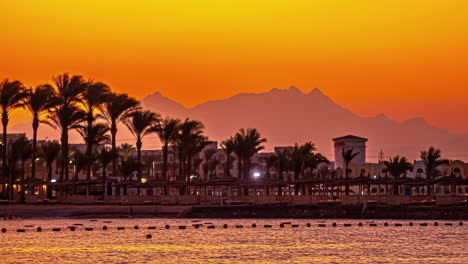 Un-Hermoso-Lapso-De-Tiempo-De-La-Ciudad-De-Hurghada-En-Egipto-En-La-Tarde