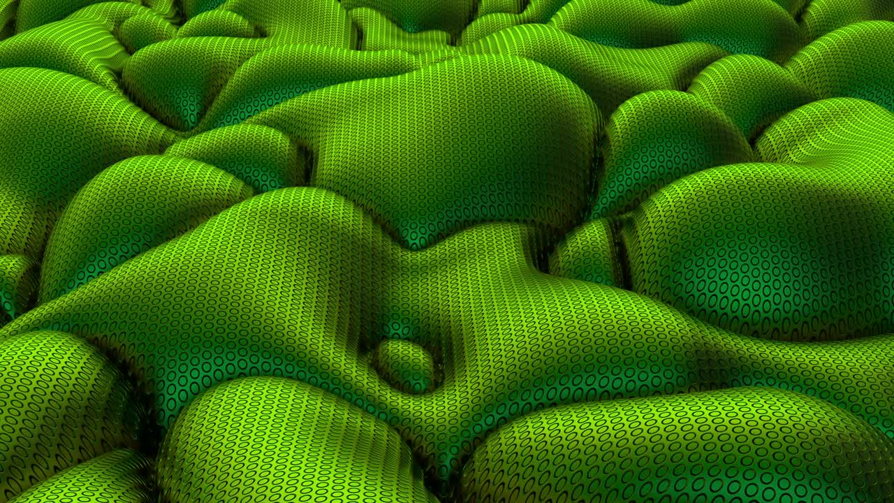 3d Looped abstract ribbed background. Wavy surface with ripples and bubbles.Trendy vibrant texture, fashion textile, graphic design.