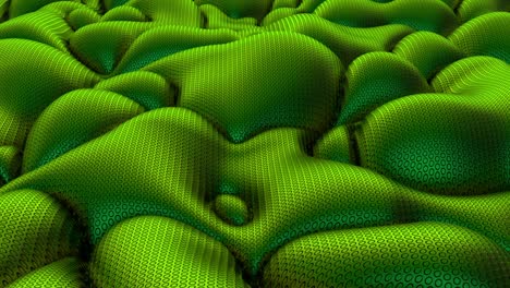 3d looped astratto sfondo a costole. superficie ondulata con onde e bolle. texture vibrante trendy, tessuto di moda, design grafico.