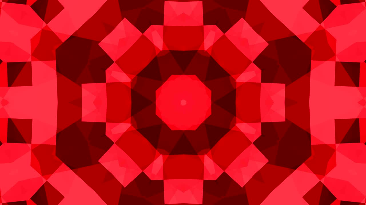 칼레이도스코프 밝은 큐브 사각형 기하학적 배경 빨간색