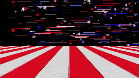 Animation-of-stripes-and-stars-coloured-with-flag-of-usa