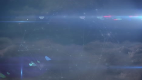 animation of fight text over data processing on dark background