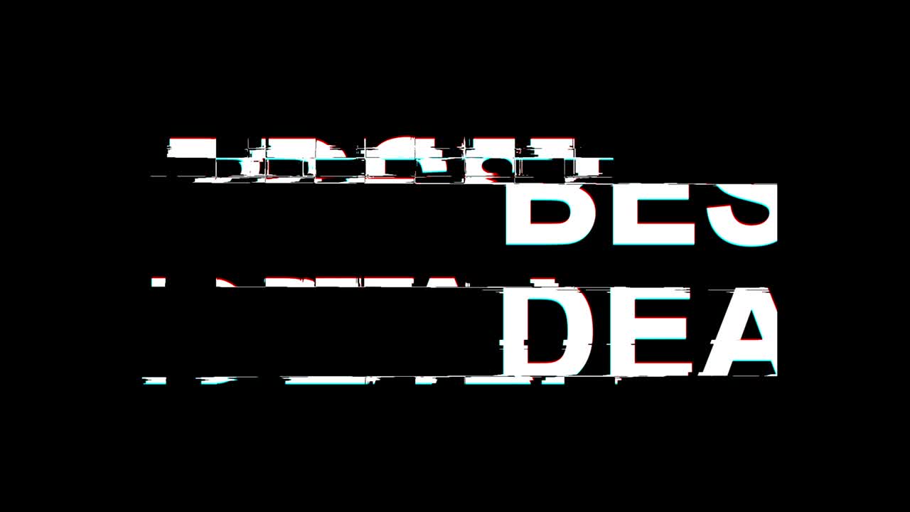 Best Deal Glitch Effect Text Digital TV Distortion 4K Loop Animation