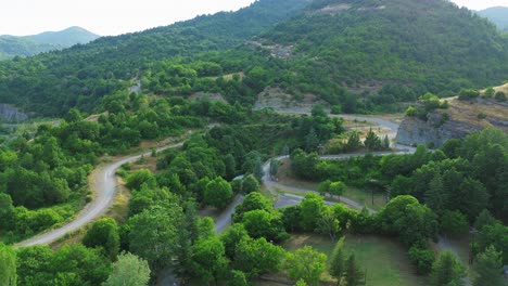 nestorio river party music festival camping greece holiday park empty aerial drone