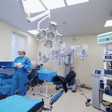modern surgical system. medical robot. minimally invasive robotic surgery