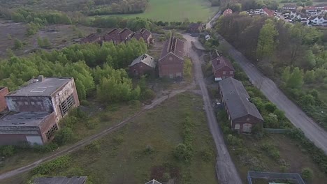 drone footage of abandoned snowdown colliery in kent