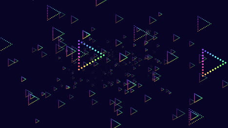 flying random geometric triangles in dark galaxy