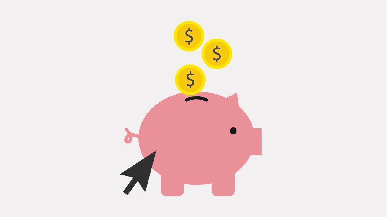 Saving Money in Piggy Bank