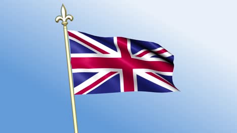 a close-up of the british flag, or union jack, waving in the wind