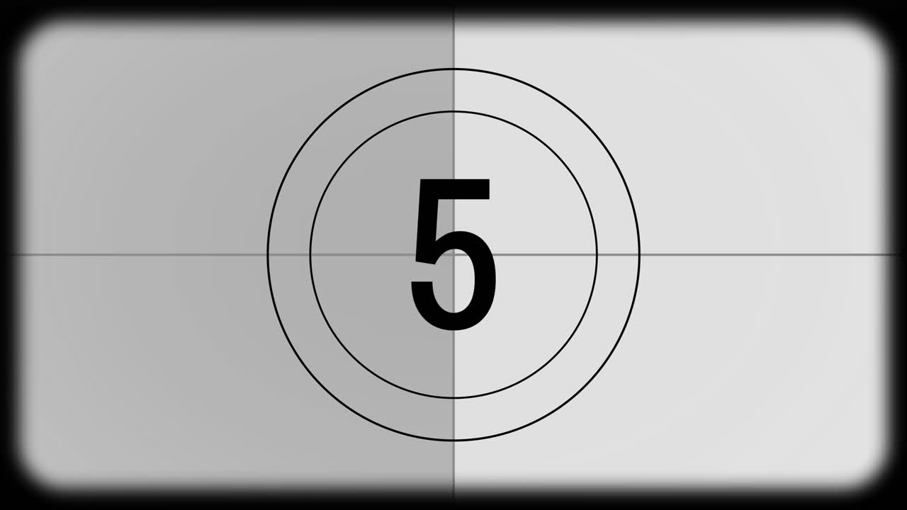 Classic Film Countdown Leader from Ten to Zero
