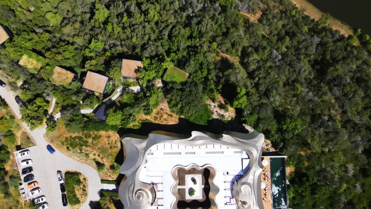 vik 호텔, millahue, 칠레, uhd 4k의 공중 촬영