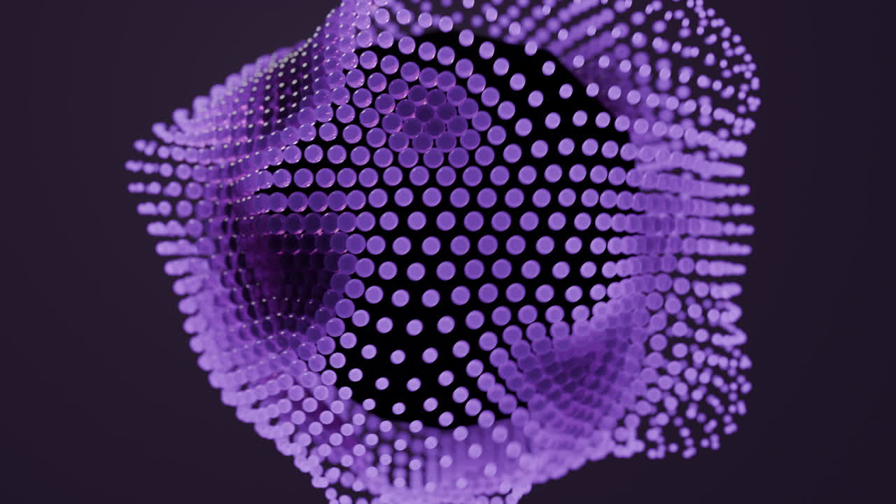 Neural purple particle system to represent artificial intelligence thinking