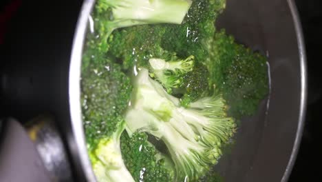 steaming broccoli