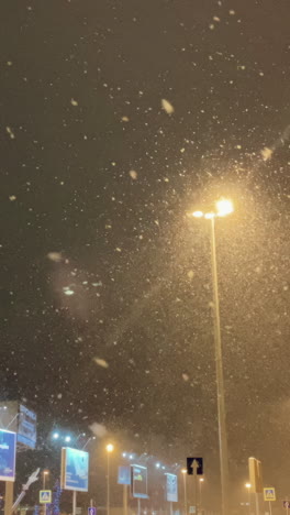 Snowy Night at the Airport