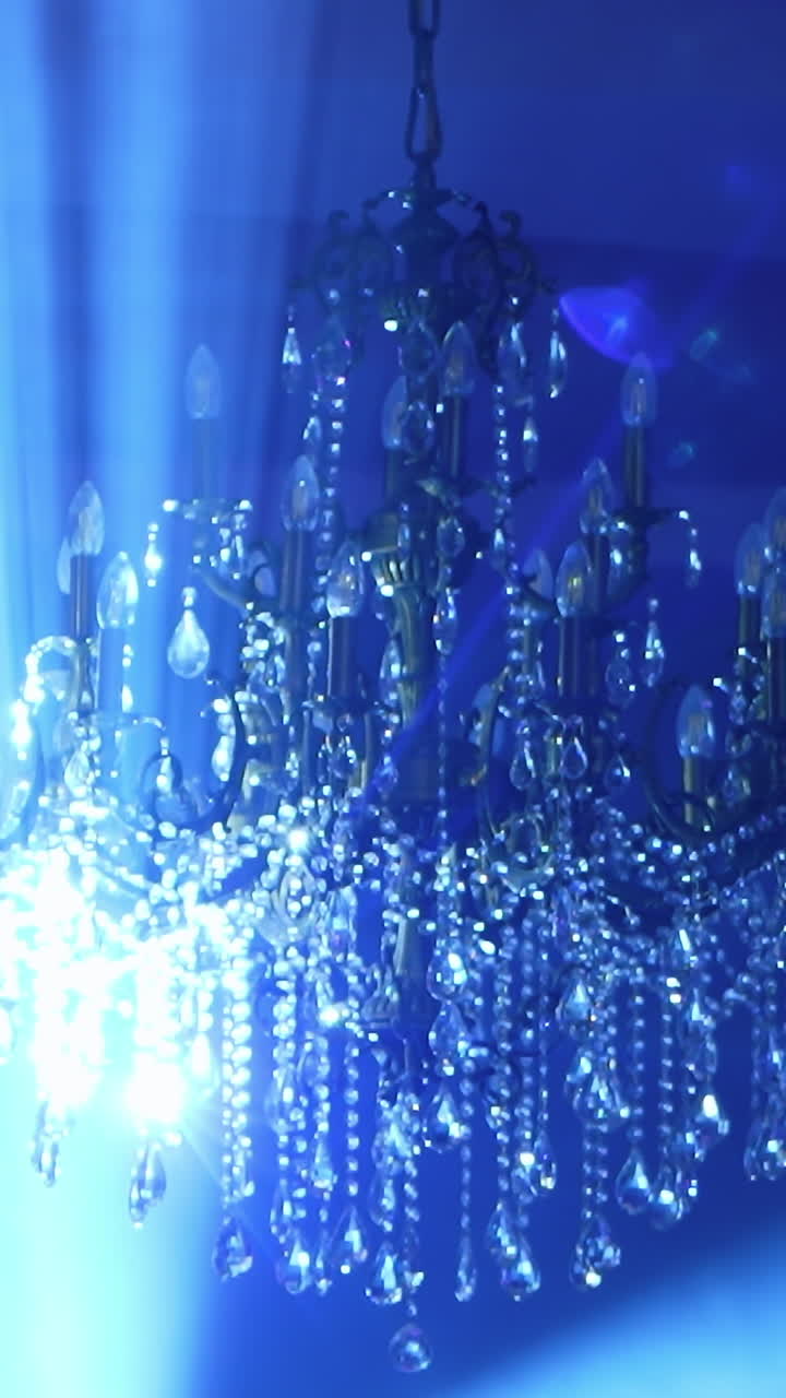 Vintage gold crystal chandeliers. Stylish and retro design glass chandelier