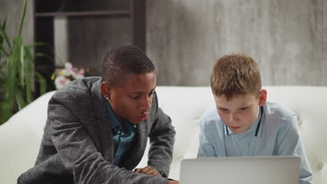 black native speaker english teacher translates movie to boy