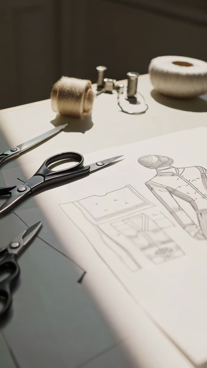 Fashion Design and Sewing Workspace