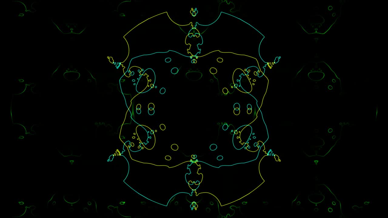 벽에 투사하기위한 추상적인 만델브로트 트리피 프랙탈 - 4k 원활한 루프 모션 배경 애니메이션