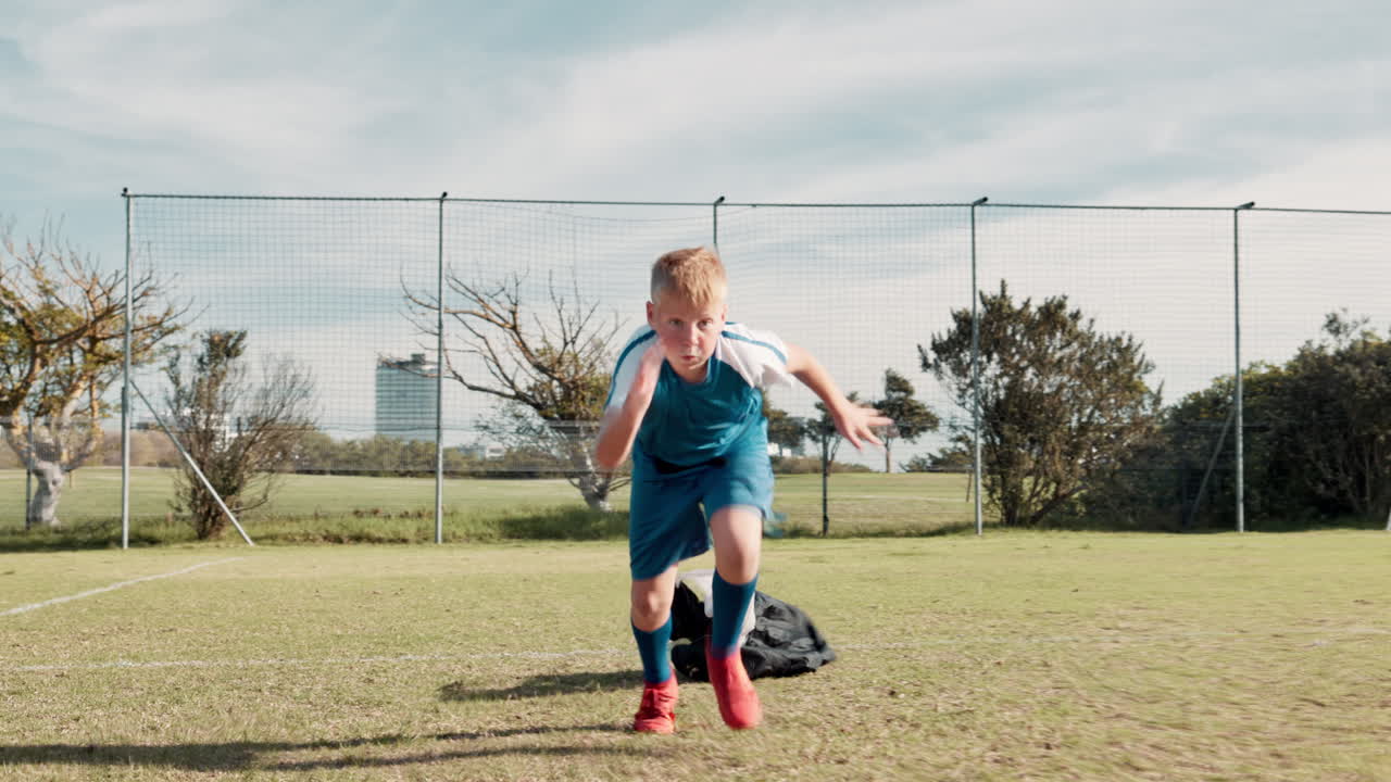 Soccer athletes in training