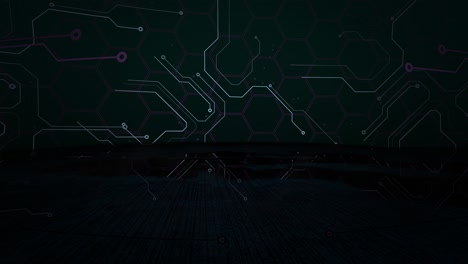 matriz cyberpunk y código binario de computadora
