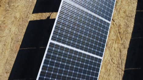 Top-Down-Aerial-View-of-Solar-Panels-Array-in-Solar-Power-Plant-on-Sunny-Day