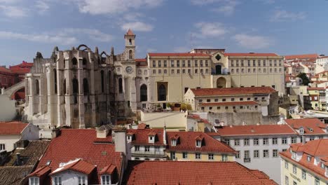 lisbon old city center portugal aerial view