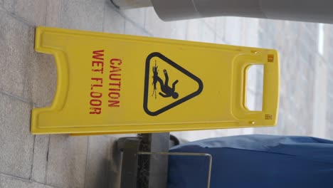 wet floor caution sign