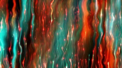 Colorful Abstract Aquamarine and Orange Light Streaks Luxury Lounge Background Loop
