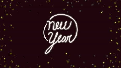 happy new year lettering animation