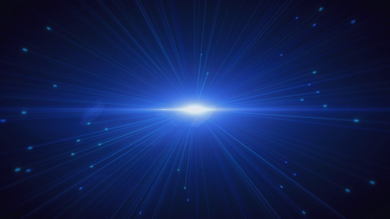 explosión de luz azul abstracta