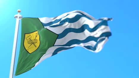 bandera de la ciudad de vancouver en la provincia de columbia británica, canadá.
