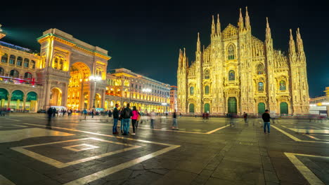 time lapse of people milan cathedral , milan italy