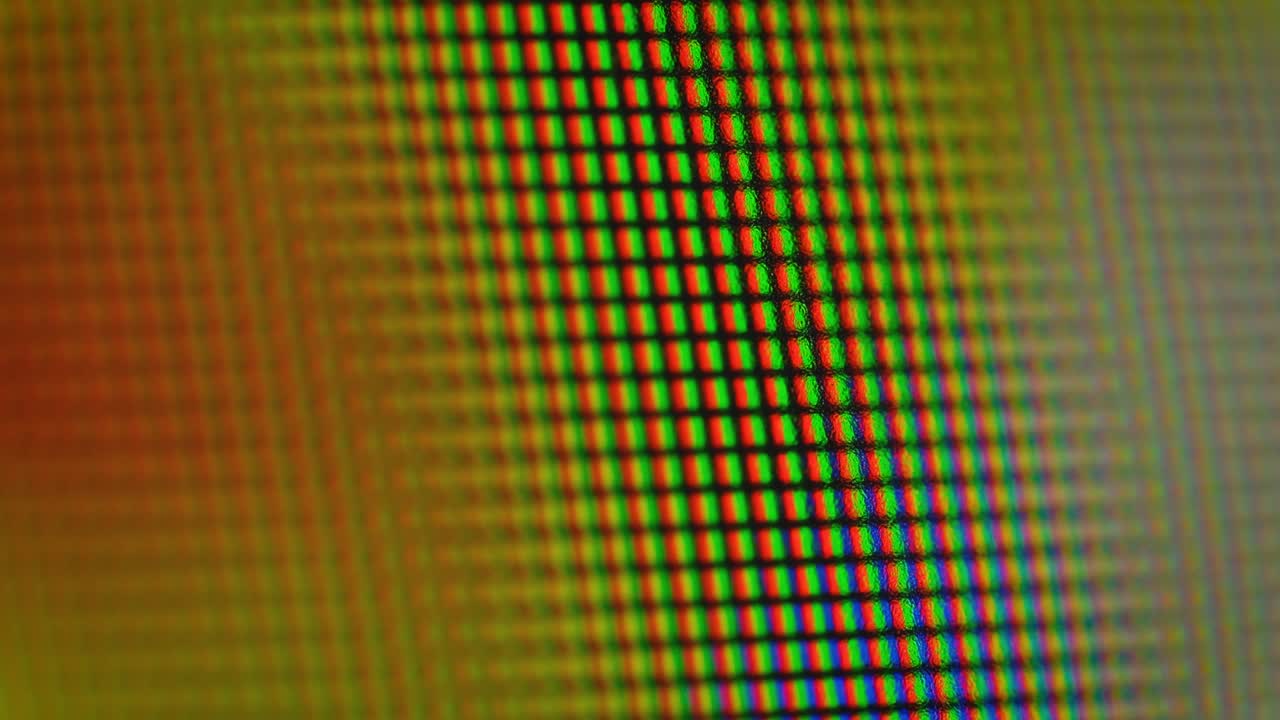Abstract patterns of colored light from pixels