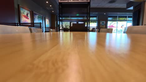 interior of restaurant chain during day.