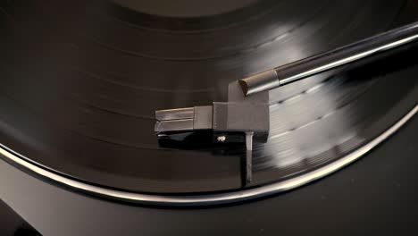 needle on a record.