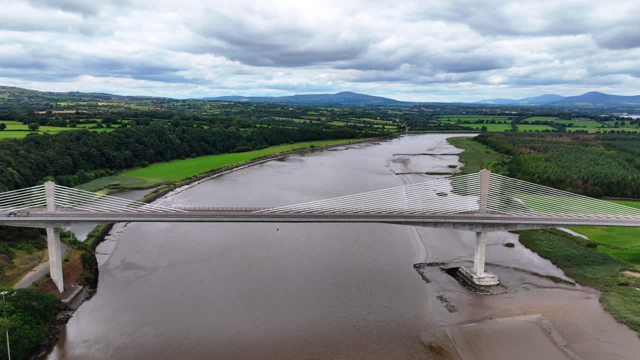 Ireland Epic Locations Rose Fitzgerald Kennedy bridge looking towards New Ross With traffic