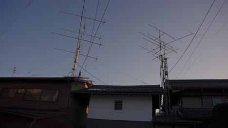 amateur ham radio array antennae in japanese neighborhood