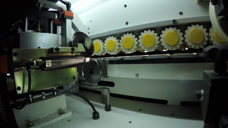 automated edge banding machine in operation