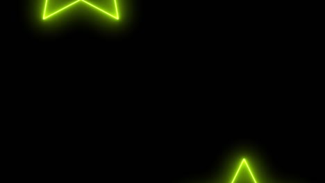 estrella de neón amarilla brillante animación gráficos de movimiento